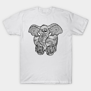 Elephant Zentangle T-Shirt